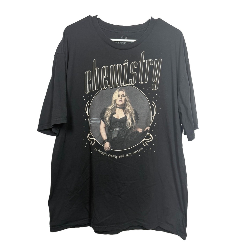 Kelly Clarkson Chemistry Tour T Shirt Mens XXL Black Graphic Band Tee 2XL